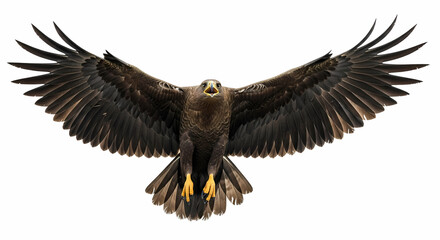 Fototapeta premium Majestic Eagle in Flight: Powerful Wings, Sharp Gaze