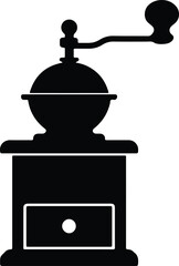 Silhouette coffee grinder vintage style illustration Vector Illustrator