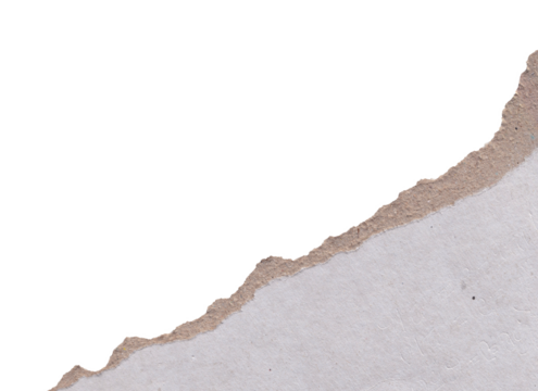 Torn Paper Edge with White Copy Space - Distressed Beige Cardboard Texture for Backgrounds, Overlays, and Vintage Design, Kraft paper 