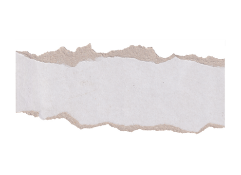 Torn Horizontal Paper Strip PNG - Ripped Cardboard Edge Scrap,  torn edges and a naturally visible fibrous texture.