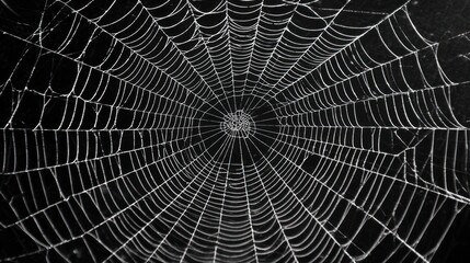 Obraz premium Detailed spiderweb pattern
