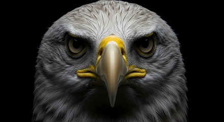 Majestic Bald Eagle: Close-Up Portrait of a Powerful Bird
