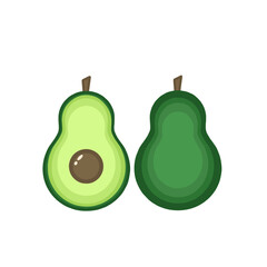 Colorful avocado icon in white background. Suitable for element graphic design. Vector illustration