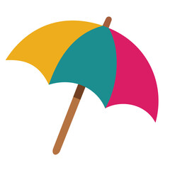 "Colorful Beach Umbrella Illustration"