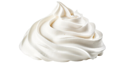 Swirl of delicious whipped cream or frosting close up