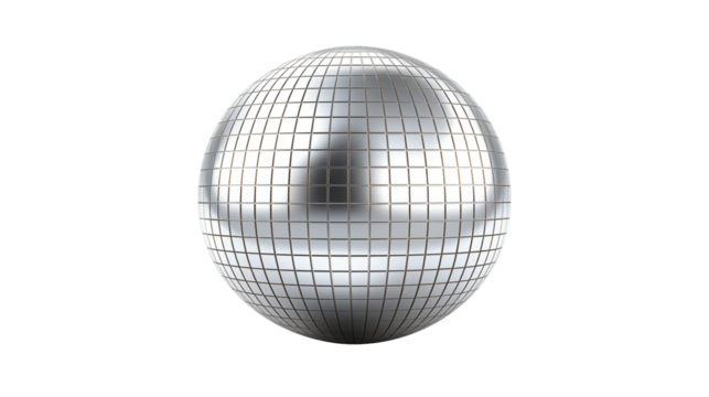 Shiny disco ball ready for a party, celebration, and dance