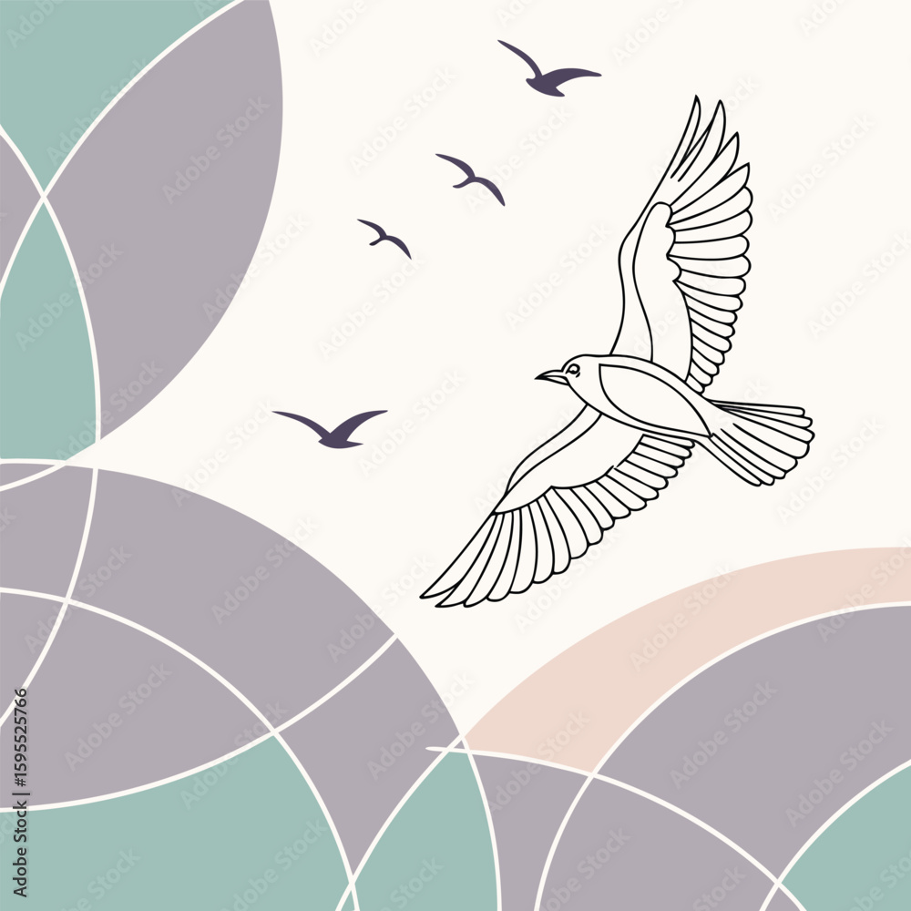 Poster soft pastel abstract background with blended colors creating a modern and calming design suitable fo
