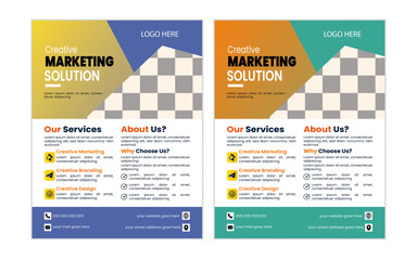 Corporate modern a4 business flyer template vactor design.