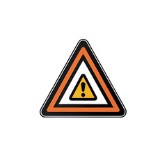 High voltage electricity danger warning triangle symbol isolated on white for safety