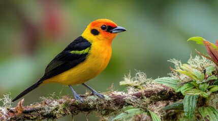 Fototapeta premium Vibrant bird perched on a branch (3)