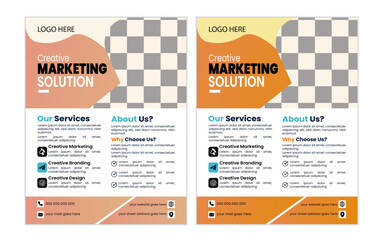Corporate creative a4 Size business flyer vactor design template 2 color clean and professional  flyer design.