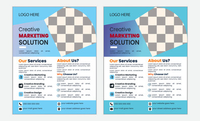 Corporate creative business flyer vactor design template clean and modern a4 business flyer design.