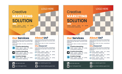 Corporate creative business flyer vactor design template clean and modern a4 business flyer design.