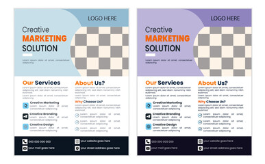 Corporate creative business flyer vactor design template clean and modern a4 business flyer design.