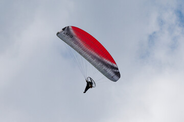 paragliding in the sky