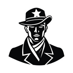 vector illustration of a soldier with a hat
