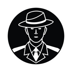 vector illustration of a soldier with a hat