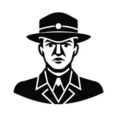 vector illustration of a soldier with a hat