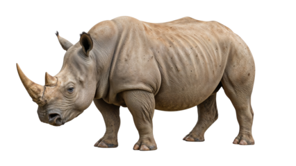 rhino isolated on transparent background png