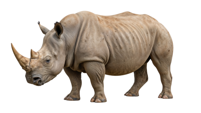 rhino isolated on transparent background png