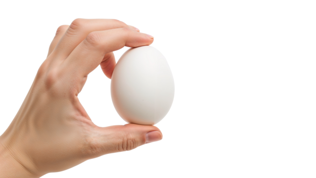 hand holding egg isolated on transparent background png