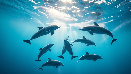 dolphins in the ocean