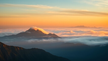 sunset over the mountains