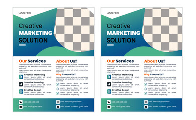 Corporate and creative business flyer design template, 
modern a4 size business flyer design.