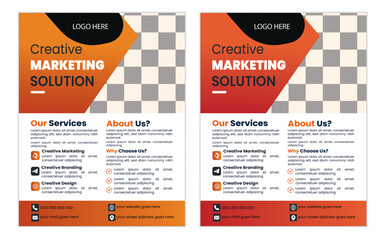 Corporate modern and creative business flyer design template a4 size clean design.