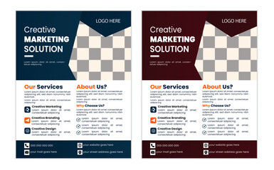 Corporate modern and creative business flyer design template a4 size clean design.