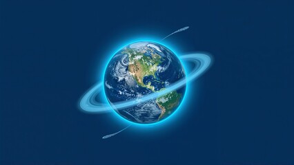 Naklejka premium Ozone Awareness Background Images HD- Environmental Protection Design