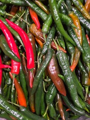 red and green chili peppers
