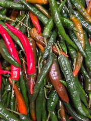 red and green chili peppers