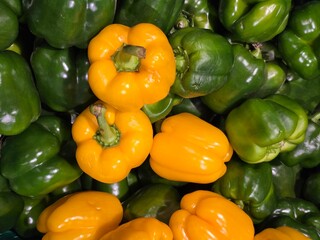 colorful peppers on the market