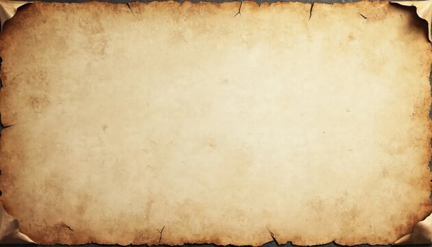 Aged paper texture with ink blemishes and torn edges provides a historical background. This vintage parchment evokes a sense of history, documents, and potential military or war-related content.