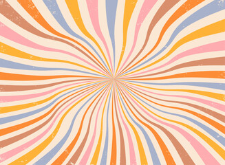 Vector vintage background for poster. Retro grunge groovy poster.