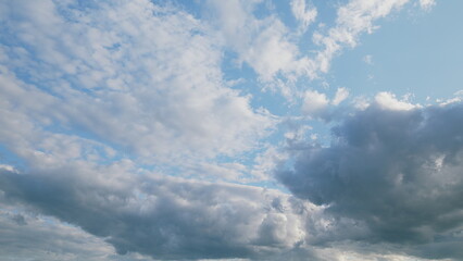 A Dramatic and Beautiful Cloudy Sky Displaying a Mix of Blue and Grey Hues Above