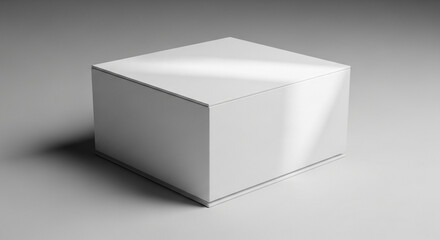 Naklejka premium 3d white cube