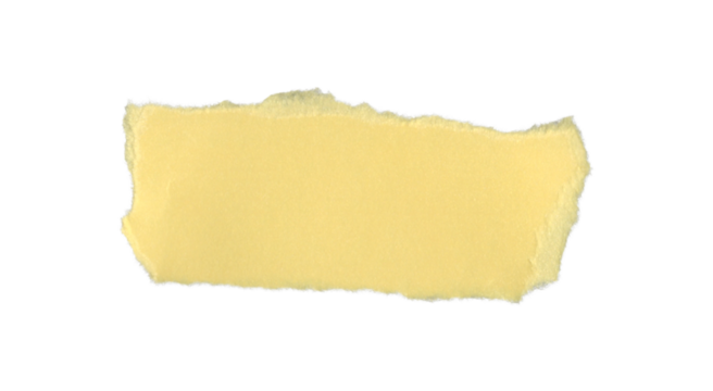 Golden-toned paper fragment with natural torn edge. Perfect for warm-toned design projects and visual layering. Suitable for use in design projects requiring a vintage or organic aesthetic.