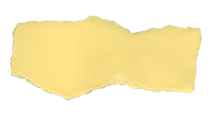 Horizontal yellow paper tear with irregular shape. A versatile piece for design accents and vintage...