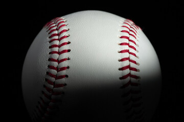 baseball isolated on black