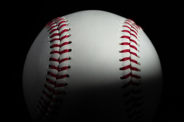 baseball isolated on black