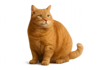 orange cat on transparent background