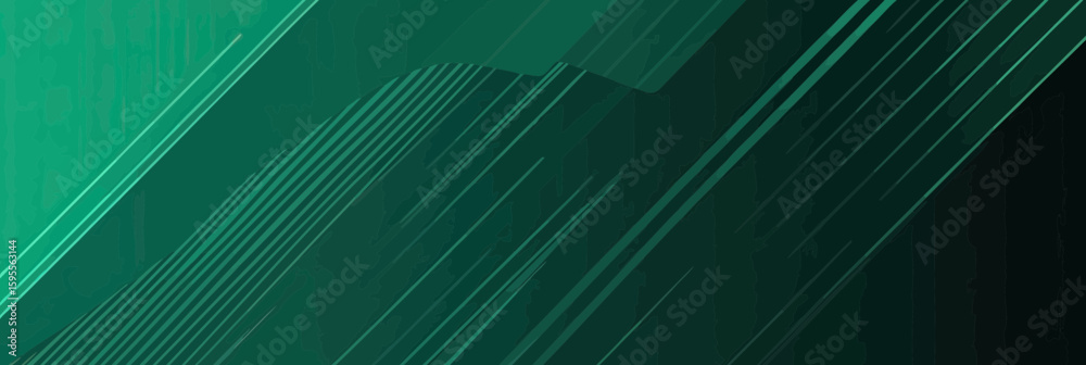 Poster abstract dark green gradient background with diagonal geometric lines and flat minimalist vector des