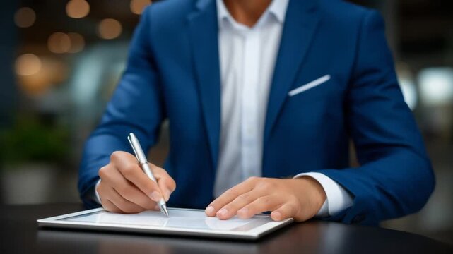 Efficient Contract Signing with Tablet and Stylus for Procurement Workflows