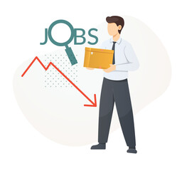 Mass Lay Off - Loss of Job - Employee moving out - Illustration