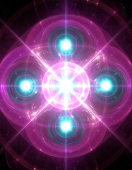 Fototapeta premium Abstract glowing circular design