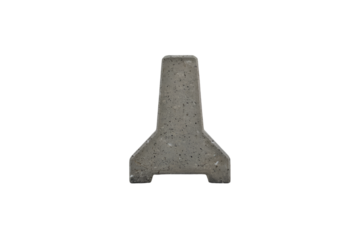 Concrete barrier isolated on white background for road construction and urban safety visuals
