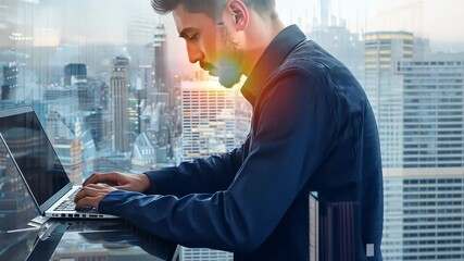 businessman working on laptop - Powered by Adobe