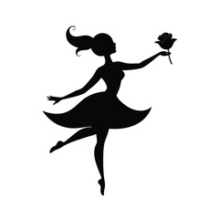Graceful anime style ballerina silhouette dancing elegantly © Mst Salma Khatun